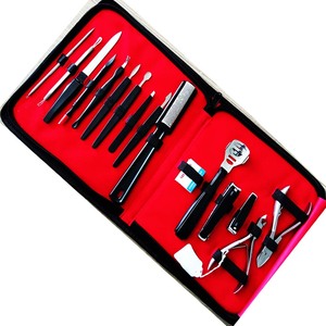 Kit de manucure et pédicure en acier inoxydable avec coupe-ongles, ciseaux, étui portable, outils de toilettage pour adultes, style classique - Product Image 4