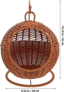 Bandeja de Servir de Ratán Natural Tejida a Mano con Asas |   Cesta Redonda de Mimbre para Pan, Fruta, Desayuno y Organizador de Cocina - Product Image 2