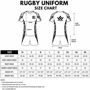 Ensemble de maillot de rugby bleu marine pour homme, manches courtes, col rond, polyester sublimé, respirant, coupe athlétique, uniforme d'équipe adulte - Product Image 5