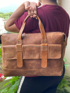 Sacoche en cuir véritable pour hommes, sac pour ordinateur portable, sacoche en cuir véritable - Product Image 3