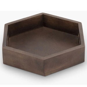 Bandeja Decorativa de Aluminio con Diseño Atractivo, Forma Rectangular, Acabado Dorado Antiguo con Textura Martillada - Product Image 3