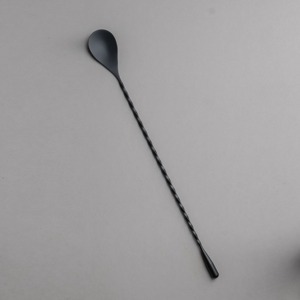 Cuillère à cocktail en acier inoxydable de qualité supérieure, manche torsadé, outil de mélange pour bar, accessoire élégant pour le service des boissons - Product Image 6