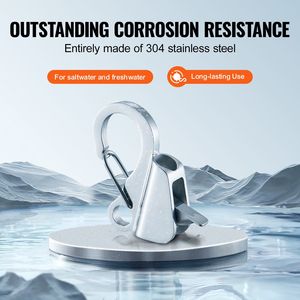 304 Stainless Steel Slide Anchor Quick Release Knotless System 3/8\" Boat Anchor <b>Hook</b> <b>Clips</b> - Product Image 5