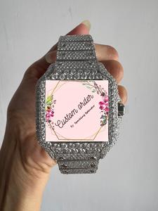 Reloj Clásico de Lujo para Hombre, Completamente Cubierto de Diamantes Moissanite, con Esfera de Fecha y Correa de Acero Inoxidable Resistente, Joyería Hip Hop para Fiestas - Product Image 4