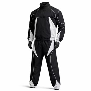 High Quality Windbreaker Tracksuit Custom Logo <b>Zipper</b> <b>Jacket</b> and Trouser 100% Nylon New Design Oversized Tracksuit For Men - Product Image 1