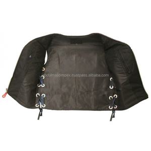 Veste d'hiver Vente en gros Nouveau gilet rétro en cuir pour hommes Col V Gilet de moto décontracté pour hommes Veste d'hiver surdimensionnée pour hommes - Product Image 3