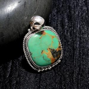 Colgante de Turquesa Natural de Arizona en Forma de Cojín, Hermoso y Moderno, Personalizable en Tamaño, para Mujer, Estilo Bohemia - Product Image 2