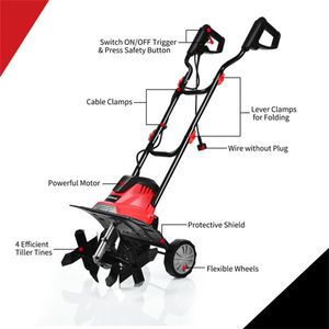 14 Inch Electric <b>Cultivator</b> and Tiller - Product Image 4