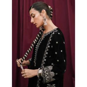 Conjunto Elegante de Talla XL con Top y Pantalón para Fiesta con Dupatta - Product Image 1