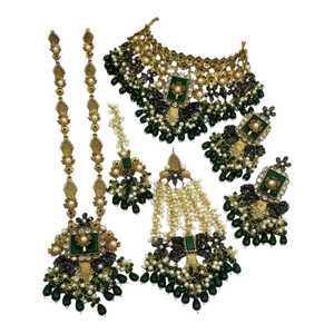 Juegos de Joyería de Boda Tradicionales de Acero Inoxidable, Diseño Personalizado de Alta Calidad, Collar y Aretes Modernos Chapados en Oro - Product Image 1