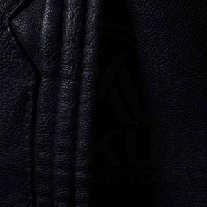 Veste en cuir PU slim fit pour homme, col montant, fermeture éclair, style motard, pour l'automne, longueur normale, couleur unie - Product Image 2