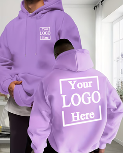Sudadera con capucha y logotipo personalizado, color morado, informal, para adultos, para todas las estaciones, ropa promocional, impresión digital, hecha en Bangladesh. - Product Image 1