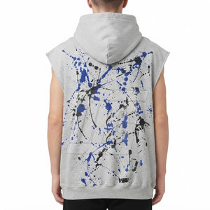 <b>Men</b> Sleeveless Hoodies Custom Cotton <b>Pullover</b> Athletic Gym Fitness Training Casual Streetwear Breathable Performance Wear - Product Image 4