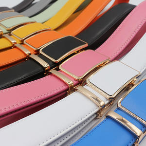 Cinturón de Cuero Vacuno con Hebilla Automática de Moda, Personalizado con Logotipo de Fábrica, para Adolescentes, Niños, Vestimenta Formal, Cinturón de Negocios para Mujer, 2026 - Product Image 4