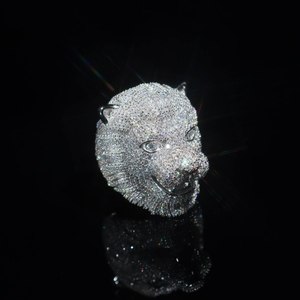 Colgante de Lujo Personalizado con Cabeza de León de Moissanita, Estilo Hip Hop, Chapado en Plata 925 con Diamantes VVS, Joyería para Raperos - Product Image 6