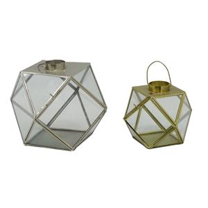 Bougeoirs en verre avec poignées rétro, en fer, porte-bougie - Product Image 3