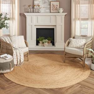 Modern Round Oak <b>Coffee</b> <b>Table</b> Beige Living Room Accent Furniture - Product Image 3