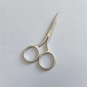 Best Quality Stainless Steel Round Tip Manicure Cuticle Eyebrow Scissors Makeup Scissors Nose Vibrissa Scissors - Product Image 2