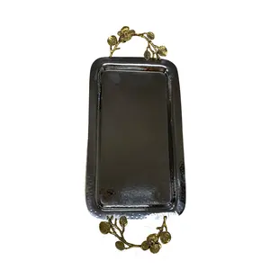 Plateau de service de luxe en plastique PP, style américain contemporain fait main, pour décoration intérieure moderne, sûr, Zaid Exports - Product Image 4