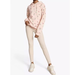 Women's Peach Color Sublimation Hoodie – All-Over Print Pullover Sweatshirt Custom Trendy Casual Soft <b>Aesthetic</b> Hooded <b>Top</b> - Product Image 3