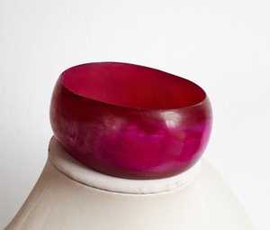 Lightweight Epoxy Resin Bowl <b>Hand</b> Painted Artistic Sculpture Angel Theme Pink Red Color Decorative Craft Home Art Collectible - Product Image 1