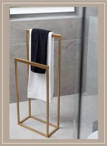 Toallero que ahorra espacio, toallero decorativo, estante de pared para baño, barra para toallas de montaje en pared, toallero resistente. - Product Image 2