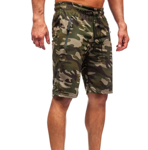 Shorts de sport pour hommes style urbain, taille élastique, logo personnalisé imprimé, motif uni, toile, service OEM – Vente chaude - Product Image 4