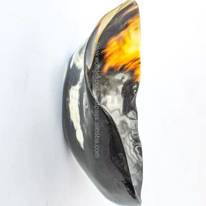 Bol à salade en corne de boeuf de buffle Style africain Bol de service de plat décoratif durable pour hôtels et restaurants Hébergement de fête FWE - Product Image 3
