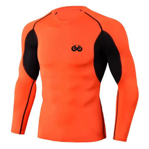 Camisetas de compresión para hombre al por mayor con logotipo personalizado, tela ligera y elástica, camiseta de compresión de alta calidad para hombre - Product Image 1