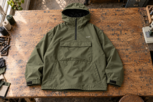 Conjunto de Chaqueta Impermeable con Capucha Verde Oliva para Hombre, Protección Anti-UV, con Pantalones Cargo Beige, 100% Poliéster, Ropa para Exteriores - Product Image 2