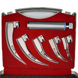 Ensemble de laryngoscopes à fibres optiques Macintosh, 5 lames, équipement d'intubation manuelle professionnel en acier inoxydable par Mahfooz Instrument - Product Image 4