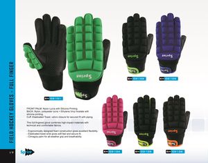 Gants de hockey sur gazon personnalisés avec logo, doigts entiers, fermeture auto-agrippante, unisexe, fabriqués au Pakistan, équipement sportif en promotion - Product Image 4
