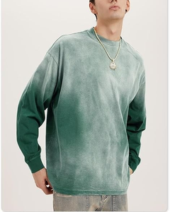 Sweat-shirt vintage délavé à l'acide pour homme, col rond oversize, pull élégant à manches longues, vente directe d'usine, logo personnalisé OEM - Product Image 1