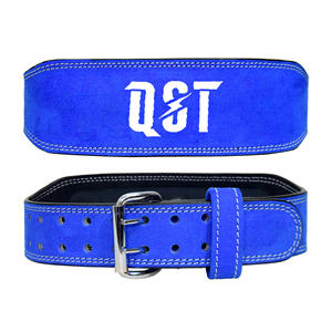 Ceinture de soutien lombaire QST de 4 pouces, rembourrage de 7 mm, boucle à ardillon en cuir de vachette, antidérapante, réglable, logo personnalisé pour le fitness - Product Image 4