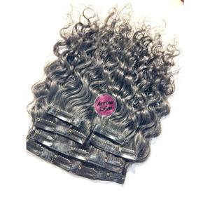 Extensiones de Cabello Humano Natural Remy Indio de Alta Calidad con Clip, Rizado Profundo - Product Image 3