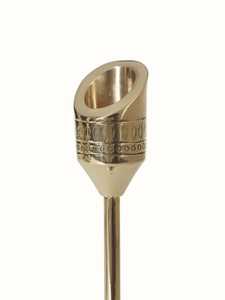 Natural Aluminum Handmade Eco-Friendly Durable Portable <b>Candlestick</b> Holder with <b>Tall</b> White Candle for Religious Activities - Product Image 2