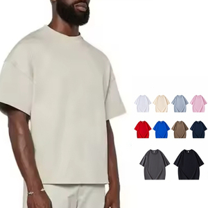 T-shirts en coton tricoté 100 % à épaules tombantes, coupe classique, légers, pour hommes et femmes, grandes tailles, personnalisables - Product Image 2