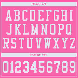 Jersey de Fútbol Americano Personalizado en Rosa y Blanco, Malla Transpirable de Poliéster, Uniforme Deportivo con Nombre y Número Personalizados - Product Image 6