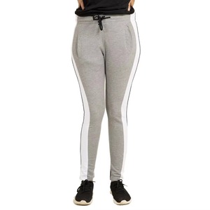 Pantalon de survêtement pour femme de haute qualité, coupe droite, en toile, taille élastique, taille haute, style évasé, respirant, confortable, OEM - Product Image 1