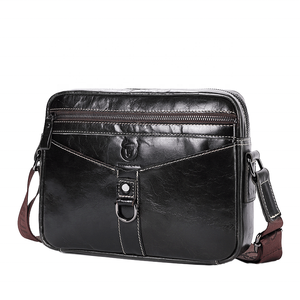 Sac à bandoulière pour homme en cuir véritable Horsekraft, petit sac à bandoulière pour usage quotidien, sac pour ordinateur portable iPad, normcore/minimaliste - Product Image 1