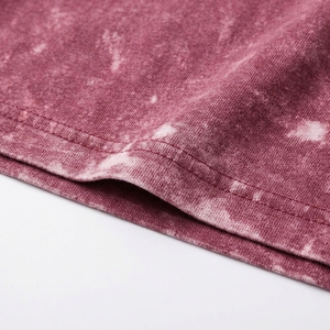 เสื้อยืดแขนสั้นผู้ชายทรงโอเวอร์ไซส์ สีพื้น ย้อมสีแบบ Garment Dyed คอทรงโอ ทรงลำลอง ผ้าฝ้ายพรีเมียม แฟชั่นลำลอง สตรีทแวร์ - Product Image 4