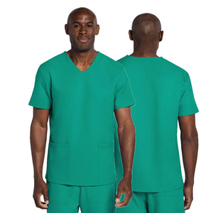 Nouvel ensemble d'uniformes médicaux unisexe automne-hiver en toile respirante avec logo personnalisé brodé pour hôpital - Product Image 4