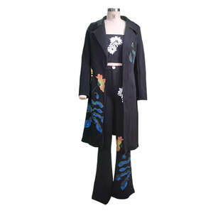 Ensemble de survêtement sportif léger personnalisé 2 pièces en nylon froissé réfléchissant : veste coupe-vent et pantalon - Product Image 1