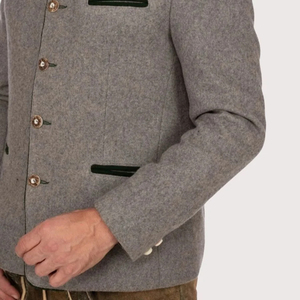 Veste Janker traditionnelle bavaroise pour homme, sur mesure OEM, col montant, logo sur le devant, qualité supérieure, utilisation en extérieur en hiver - Product Image 3