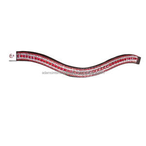 Logotipo personalizado de alta calidad Horse Leather Brow Band Bling Crystal Decor para montar a caballo ecuestre - Product Image 3