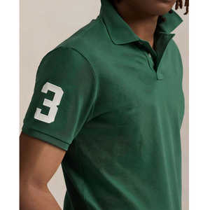 Polo Homme Vert & Blanc avec Patch Signature sur la Manche 2026 Coupe Athlétique Classique Manches Courtes Collection Vêtements de Sport HD - Product Image 2