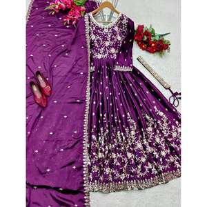 ชุดเดรสงานเลี้ยงแต่งงาน dupatta สวยงามดีไซน์เนอร์ - Product Image 4