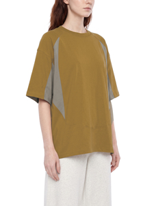 Camiseta de Manga Corta con Cuello Redondo para Hombre, Corte Holgado, Bloques de Color en Contraste, 100% Algodón, Tejido de Punto, Secado Rápido, 240g - Product Image 2
