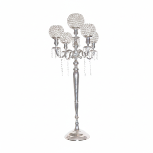 Candelabro Metálico Decorativo Navideño Hecho a Mano con Globos de Cristal, Portavelas para Bodas y Fiestas, Candelabro Personalizado - Product Image 2