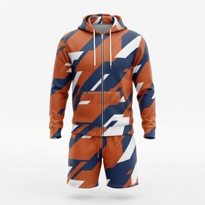 Conjunto Deportivo Unisex con Sudadera y Pantalones Cortos Estampados, Personalizado con Impresión Digital, Ropa Deportiva Informal Ligera y Resistente al Viento - Product Image 4